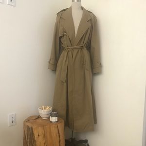 SLOUCHY KHAKI DUSTER TRENCH COAT